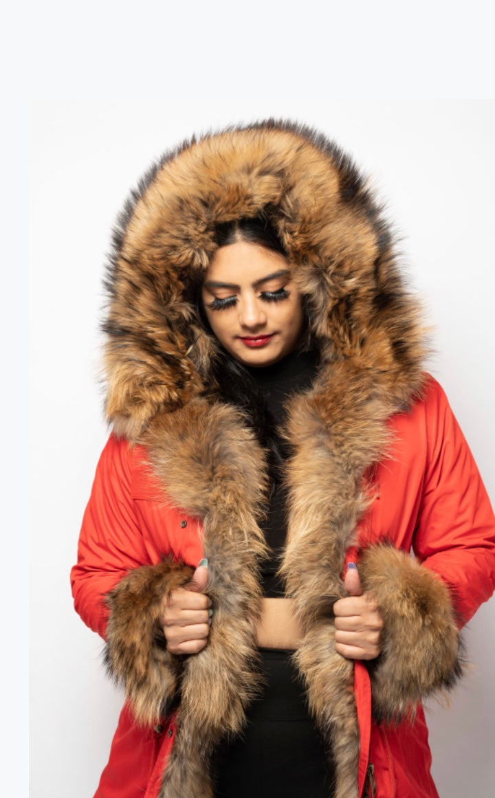 Foxy Parka - Available in Red, Green & Black