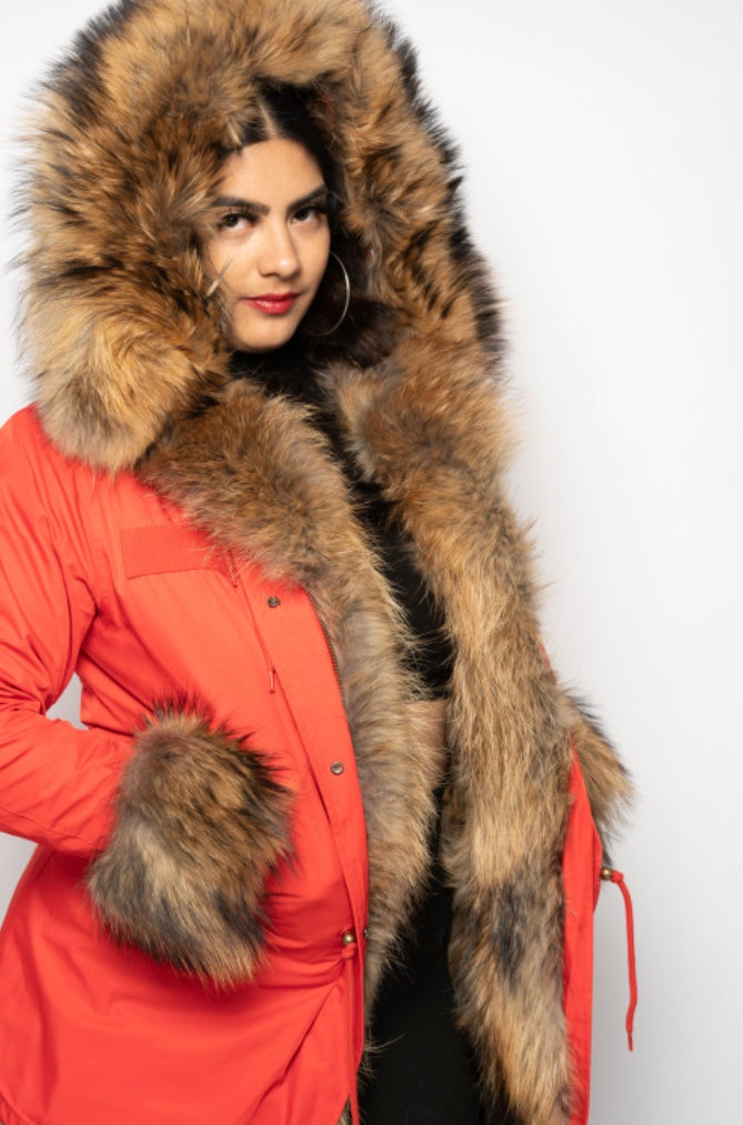 Foxy Parka - Available in Red, Green & Black