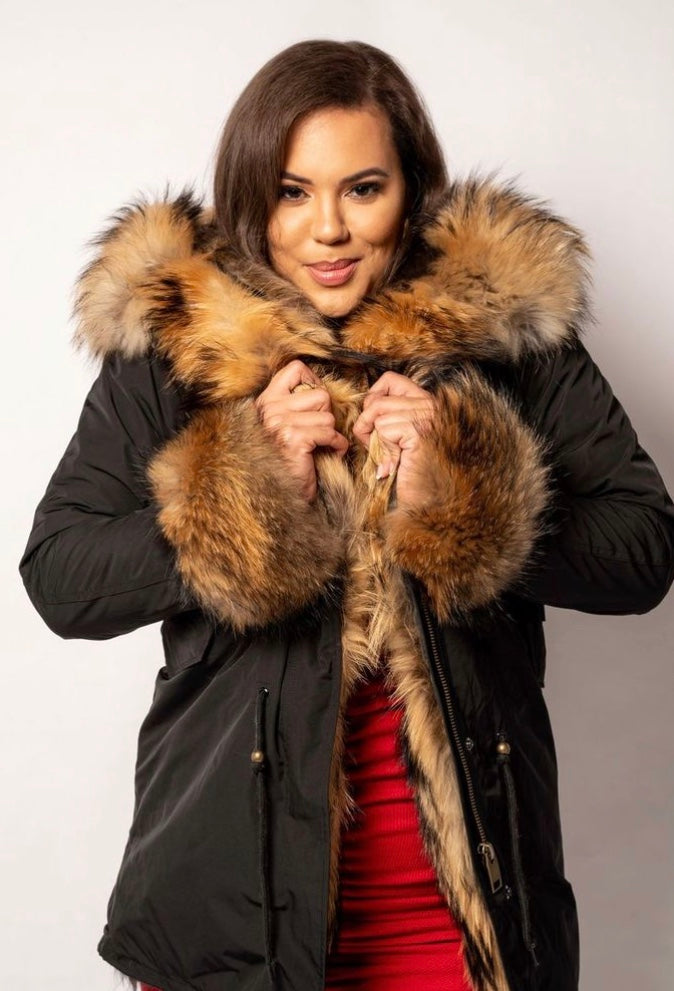 Foxy Parka - Available in Red, Green & Black